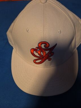 Sean John White Baseball Cap with Red Script Logo